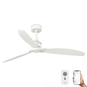 FARO 32101WP - Ανεμιστήρας οροφής JUST FAN M λευκός δ. 128 cm SMART + τηλεχειριστήριο