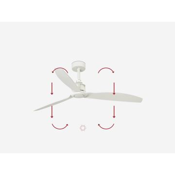 FARO 32101WP - Ανεμιστήρας οροφής JUST FAN M λευκός δ. 128 cm SMART + τηλεχειριστήριο