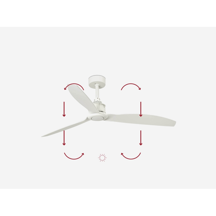 FARO 32101WP - Ανεμιστήρας οροφής JUST FAN M λευκός δ. 128 cm SMART + τηλεχειριστήριο