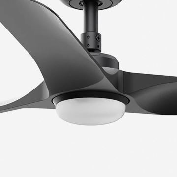 FARO 33825-1TW - LED Dimming ceiling fan HEY S LED/10W/230V 2700/4000/6000K μαύρο διάμετρος 90 cm + τηλεχειριστήριο