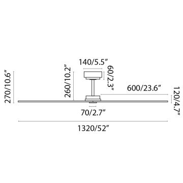 FARO 34100 - Ανεμιστήρας οροφής MILOS μαύρο + τηλεχειριστήριο