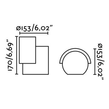 FARO 70576 - Φως τοίχου εξωτερικού χώρου LED NOBORU LED/16W/230V IP65