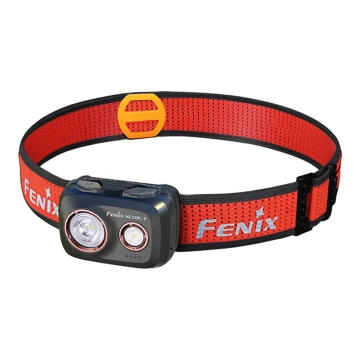 Fenix HL32RTBLCK - Επαναφορτιζόμενη λάμπα κεφαλής LED LED/USB IP66 800 lm 300 h μαύρο/πορτοκάλι