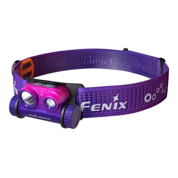 Fenix HM65RDTNEB -Επαναφορτιζόμενη λάμπα κεφαλής LED LED/USB IP68 1500 lm 300 h μωβ/ροζ