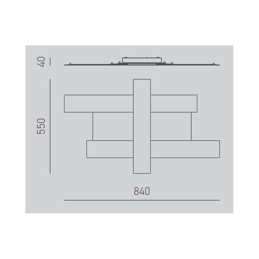 Gea Luce DOHA P M T - Φωτιστικό οροφής LED DOHA LED/40W/230V 84 cm μπεζ