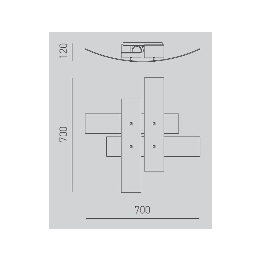 Gea Luce LARA P M oro - Φωτιστικό οροφής LARA 2xE27/70W/230V 70 cm χρυσαφί