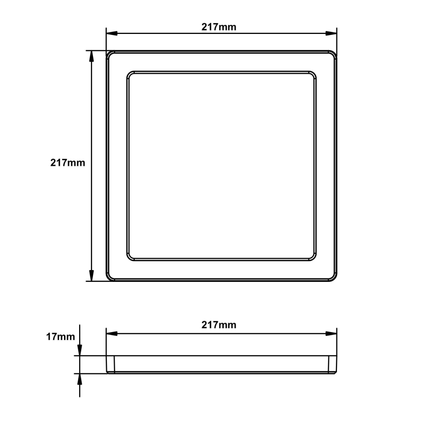 Globo - LED Φωτιστικό οροφής LED/18W/230V 3000/4000/6500K μαύρο