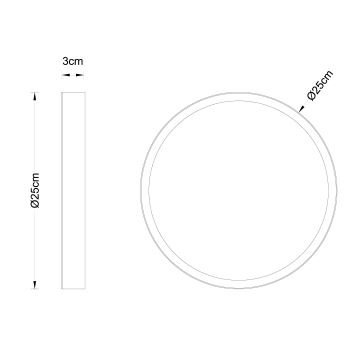 Globo - Φωτιστικό οροφής LED LED/15W/230V διάμετρος 25 cm