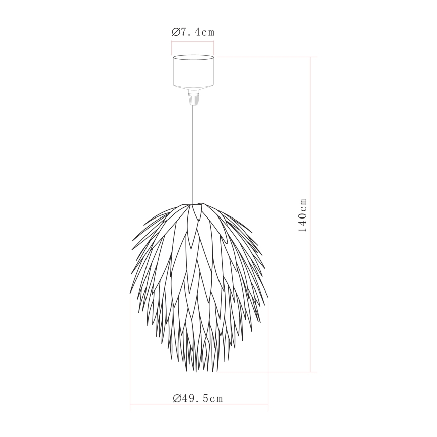 Globo -Κρεμαστό φωτιστικό οροφής 1xE27/60W/230V