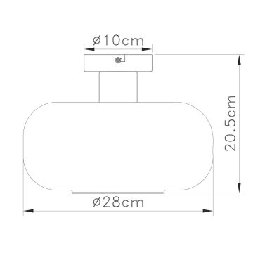 Globo - Πλαφονιέρα οροφής 1xE27/40W/230V διαφανής