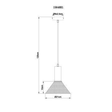 Globo - Κρεμαστό φωτιστικό οροφής 1xE27/60W/230V μαύρο