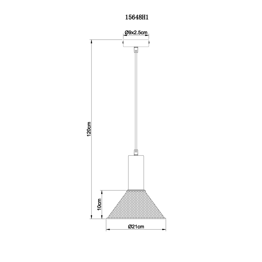 Globo - Κρεμαστό φωτιστικό οροφής 1xE27/60W/230V μαύρο