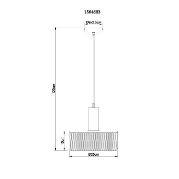 Globo -Κρεμαστό φωτιστικό οροφής 1xE27/60W/230V μαύρο