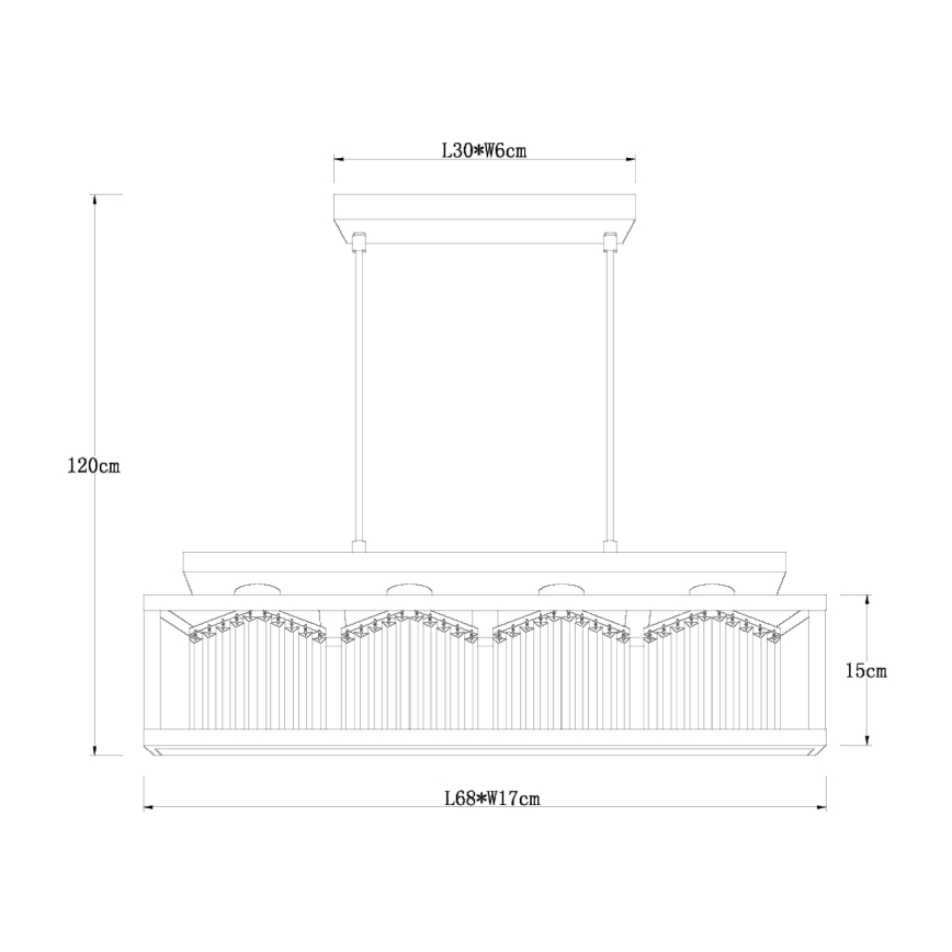 Globo -  Κρεμαστό φωτιστικό οροφής ράγα 4xE27/40W/230V