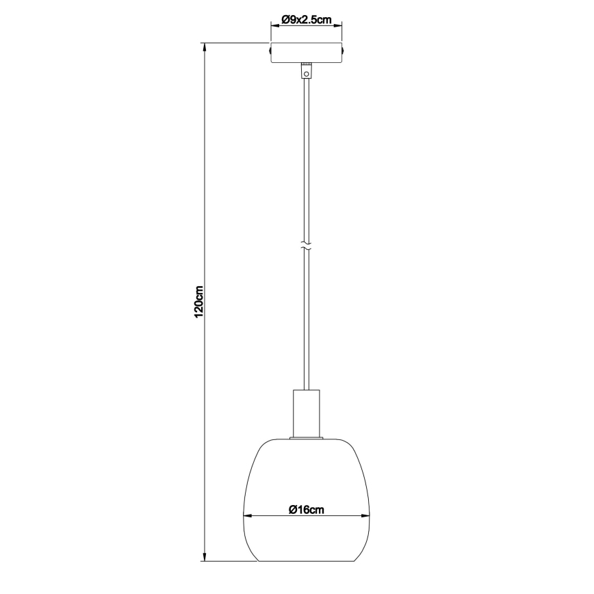 Globo - Πολύφωτο με συρματόσχοινο 1xE14/40W/230V ορείχαλκος