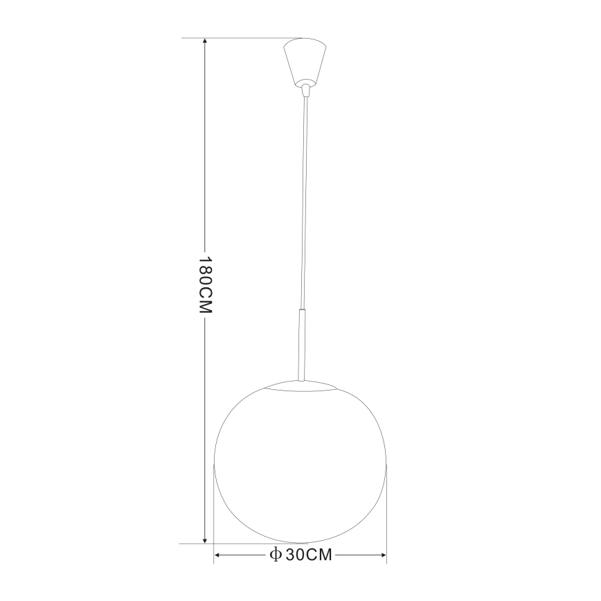 Globo - Κρεμαστό φωτιστικό οροφής μπάλα 1xE27/60W/230V διάμετρος 30 cm