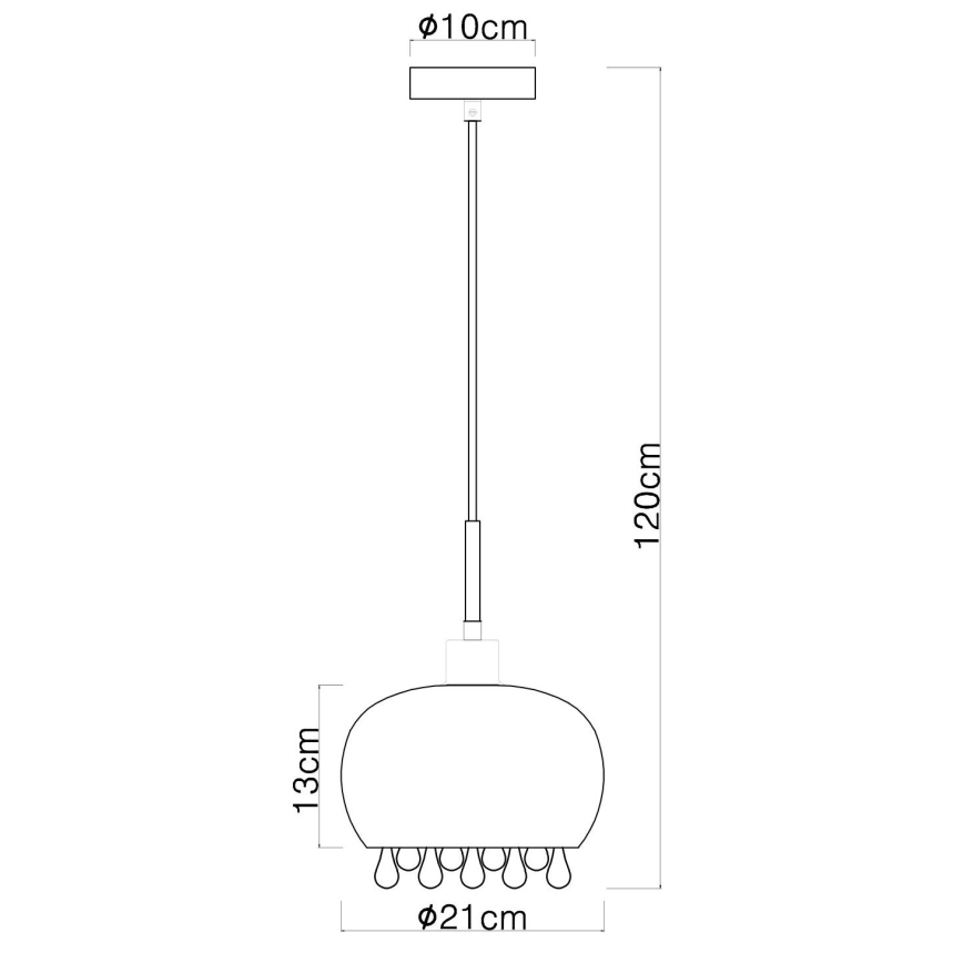 Globo - Πολύφωτο με συρματόσχοινο 1xE27/9W/230V διάμετρος 21 cm