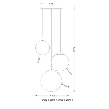 Globo - Κρεμαστό φωτιστικό οροφής 3xE27/40W/230V διάμετρος 51 cm