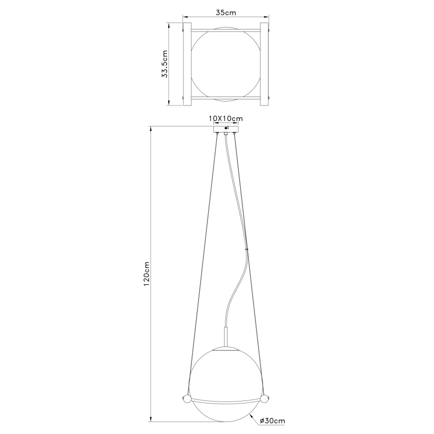 Globo -  Κρεμαστό φωτιστικό οροφής 1xE27/15W/230V καουτσοουκόδεντρο