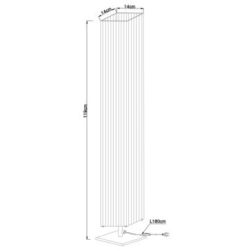 Globo - Επιδαπέδια λάμπα 2xE27/40W/230V