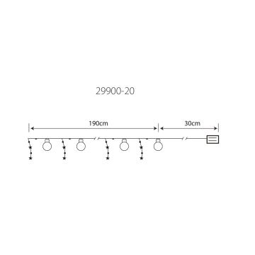Globo 29900-20 - Διακοσμητική γιρλάντα LED 20xLED/0,03W/2xAA