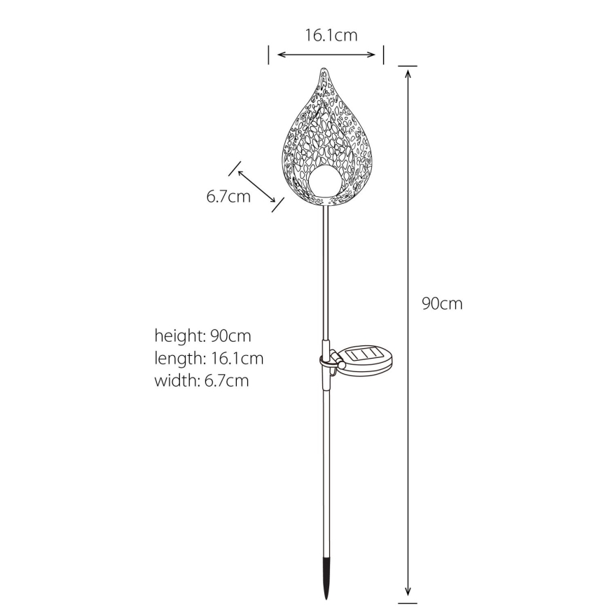 Globo - LED Ηλιακό φωτιστικό LED/0,06W/3,2V 300mAh IP44