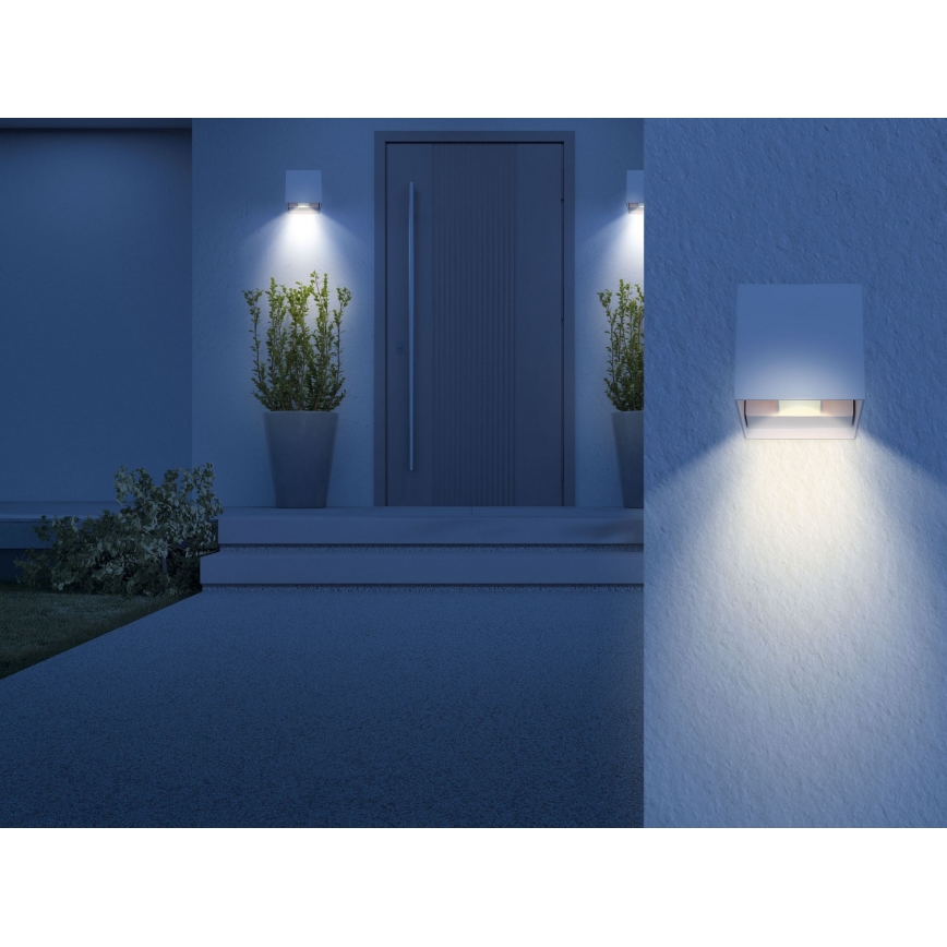 Globo - Επιτοίχιο φωτιστικό εξωτερικού χώρου LED 2xLED/3W/230V IP44 λευκό
