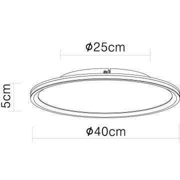 Globo - Φωτιστικό οροφής LED LED/39W/230V διάμετρος 40 cm