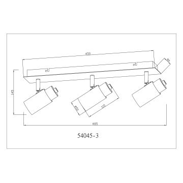 Globo - Φωτιστικό σποτ 3xE27/40W/230V