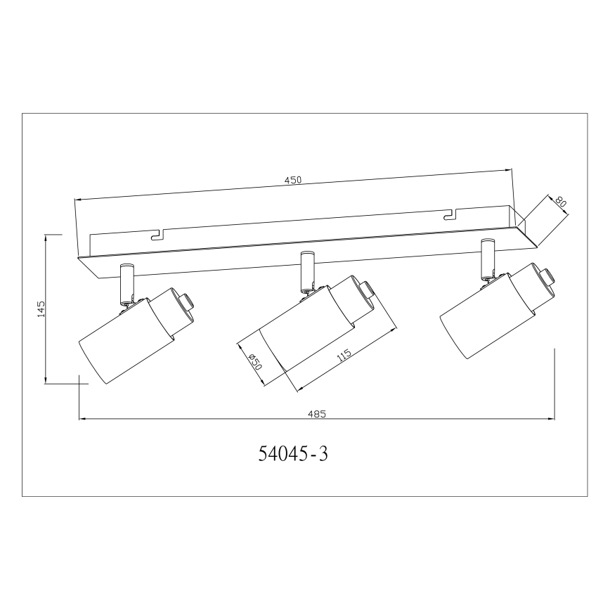 Globo - Φωτιστικό σποτ 3xE27/40W/230V