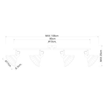 Globo - Φωτιστικό σποτ 4xE27/40W/230V