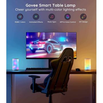 Govee - Aura SMART RGBIC Eπιτραπέζιο φωτιστικό Wi-Fi