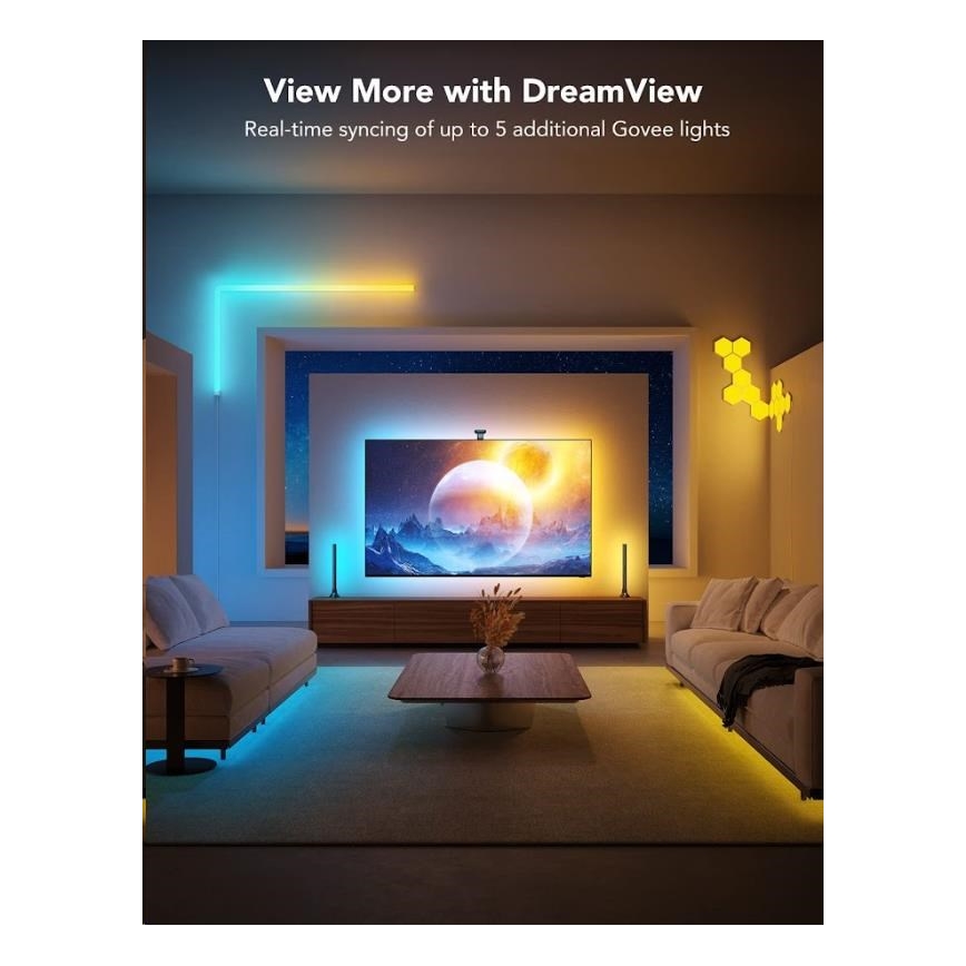 Govee - DreamView T2 DUAL TV 55-65" SMART LED φωτισμός τηλεόρασης backlight RGBIC Wi-Fi + τηλεχειριστήριο