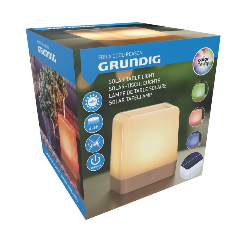 Grundig - Ηλιακή λάμπα LED RGB LED/3,7V