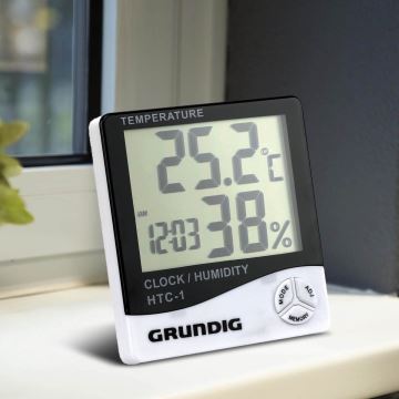 Grundig - Μετεωρολογικός σταθμός με ξυπνητήρι 1xAAA