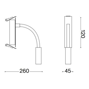 Ideal Lux - LED Flexible μικρό lamp IO LED/3W/230V CRI 90 μαύρο