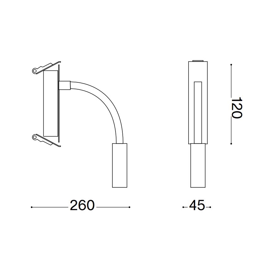 Ideal Lux - LED Flexible μικρό lamp IO LED/3W/230V CRI 90 μαύρο