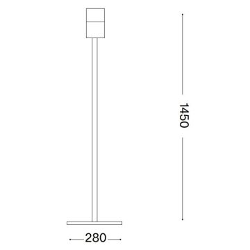 Ideal Lux - Βάση λάμπας ΣΕΤ UP 1xE27/42W/230V χρυσαφί
