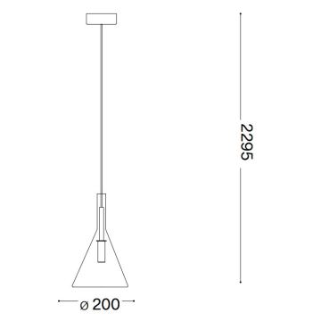 Ideal Lux -  Κρεμαστό φωτιστικό οροφής LED EMPIRE 1xG9/3W/230V