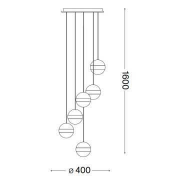 Ideal Lux -  Κρεμαστό φωτιστικό οροφής LED GALAXY LED/58W/230V