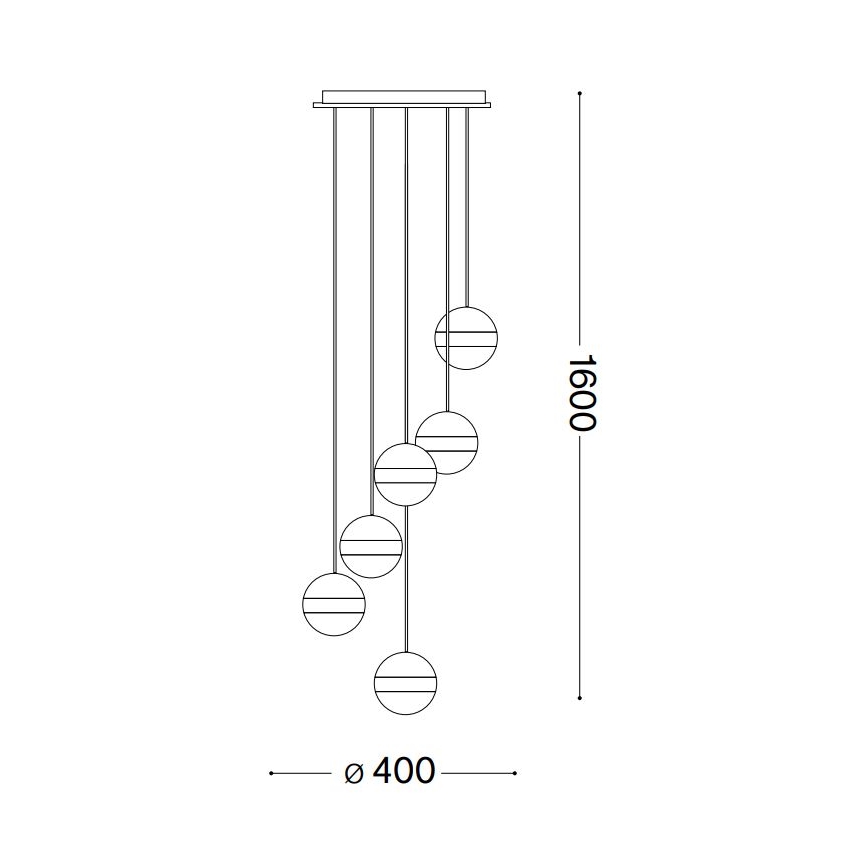 Ideal Lux -  Κρεμαστό φωτιστικό οροφής LED GALAXY LED/58W/230V