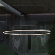 Ideal Lux -  Κρεμαστό φωτιστικό οροφής LED ORACLE SLIM LED/38W/230V διάμετρος 70 cm μαύρο