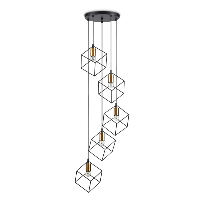 Ideal Lux - Πολύφωτο με συρματόσχοινο ICE 5xE27/60W/230V