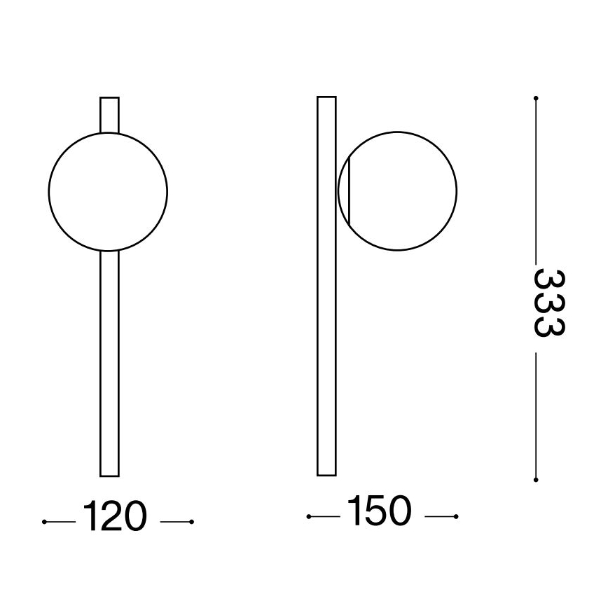 Ideal Lux - Φωτιστικό τοίχου LED BINOMIO 1xG9/3W/230V μαύρο