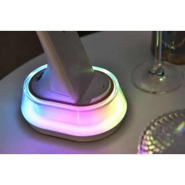 LED RGB Eπιτραπέζια λάμπα dimming με ασύρματη φόρτιση CORELLA LED/7W/12/230V μαύρο