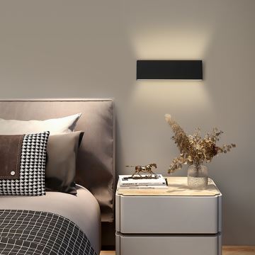 Immax NEO 07086L  - Φωτιστικό τοίχου LED Dimmable LISTON  LED/8W/230V  μαύρο +  RC Tuya