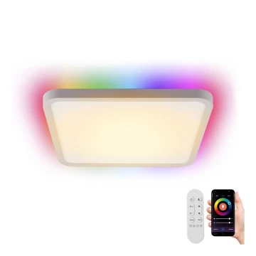 Immax NEO 07168-W40 - LED RGB+CCT Φωτιστικό οροφής dimming NEO LITE TUDO LED/50W/230V Wi-Fi Tuya λευκό + τηλεχειριστήριο