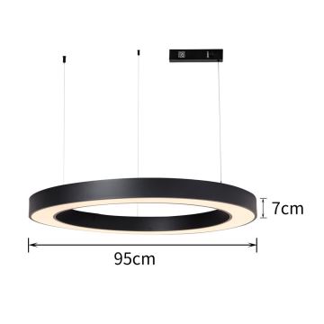 Immax NEO 07211L - Led Dimmable κρεμαστό φωτιστικό οροφής PASTEL LED/68W/230V 2700-6500K Tuya μαύρο + τηλεχειριστήριο