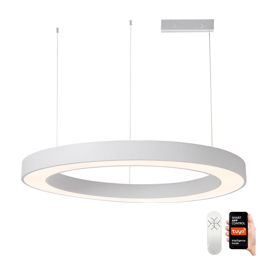 Immax NEO 07214L - Led Dimmable κρεμαστό φωτιστικό οροφής PASTEL LED/68W/230V 2700-6500K λευκό 95 cm Tuya + τηλεχειριστήριο