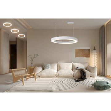 Immax NEO 07214L - Led Dimmable κρεμαστό φωτιστικό οροφής PASTEL LED/68W/230V 2700-6500K λευκό 95 cm Tuya + τηλεχειριστήριο